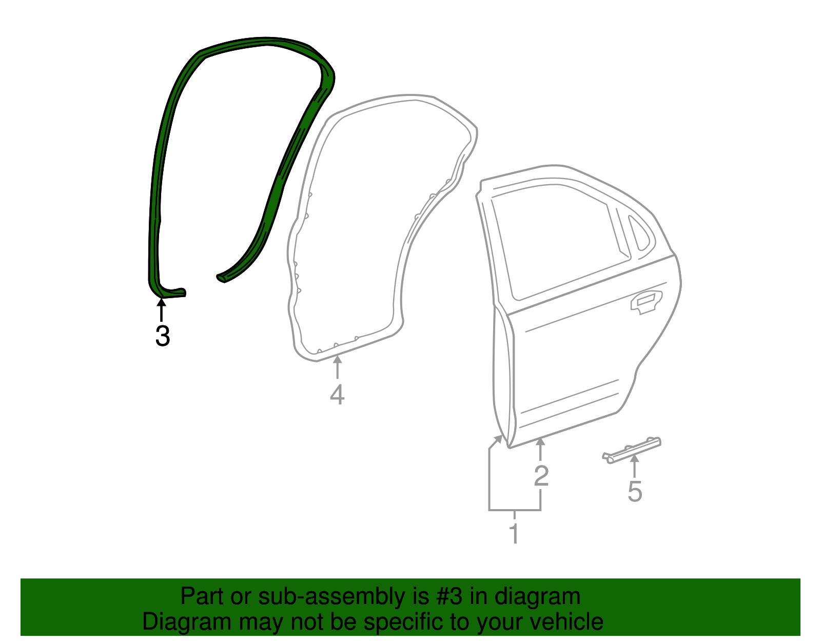 Weather-Strip On Body - Ford (XW4Z-54253A10-AAA)