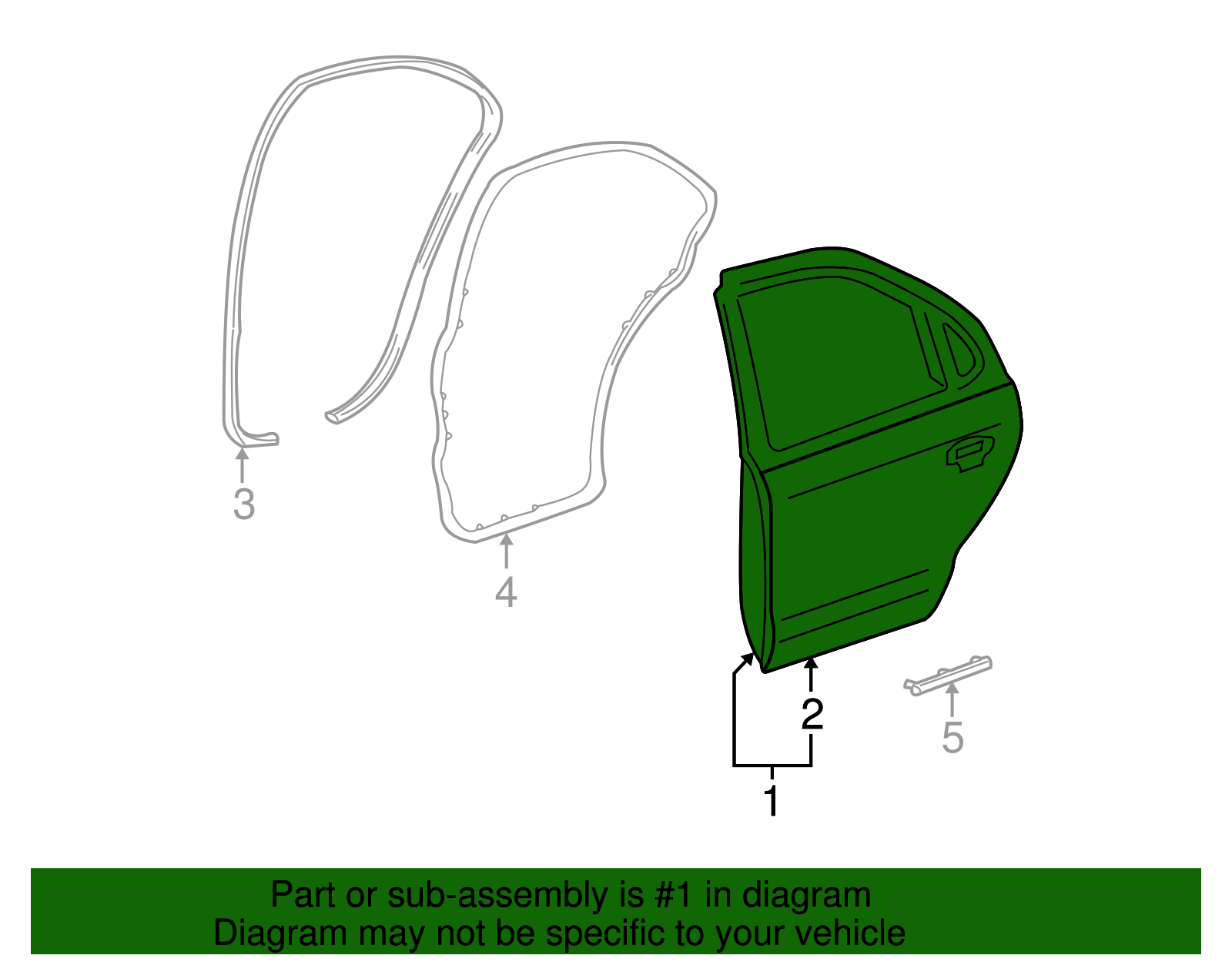 Door Shell - Ford (YW4Z-5424630-AA)