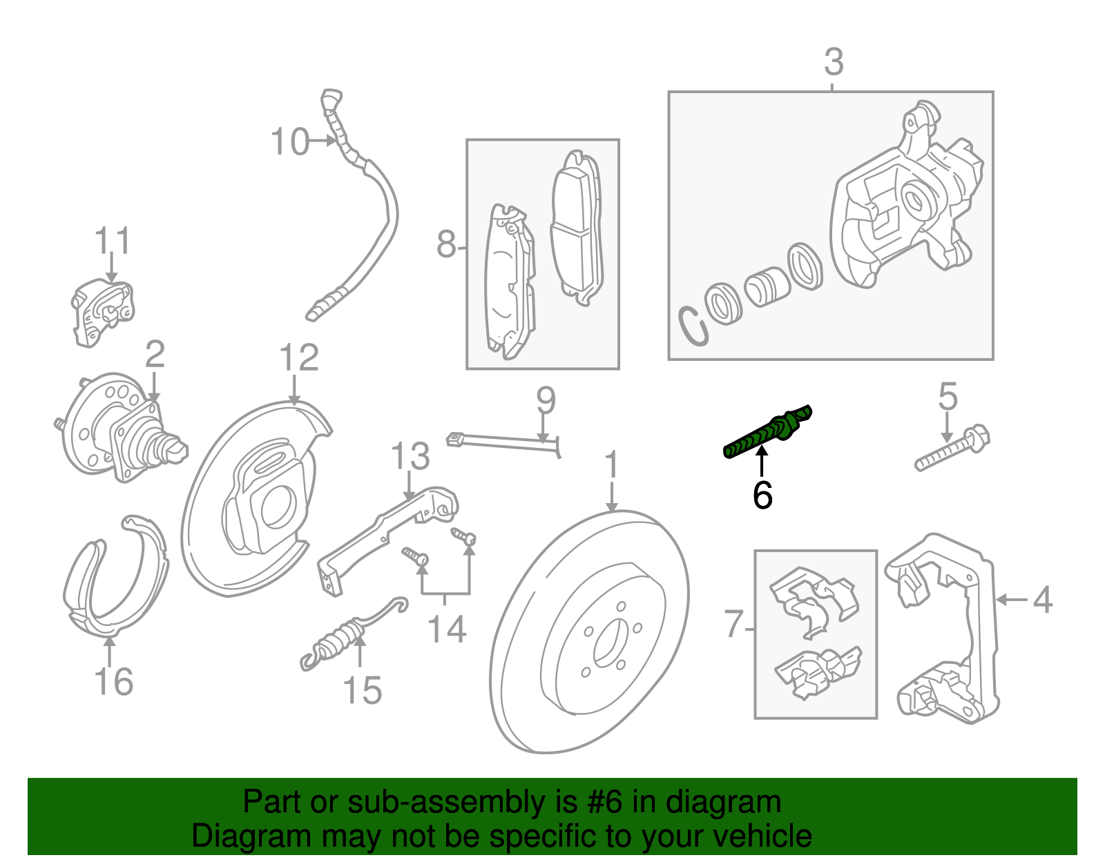Disc Brake Caliper Pin - GM (88967230)