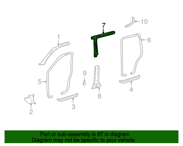 Toyota 62420-60060-B1 Center Pillar Garnish