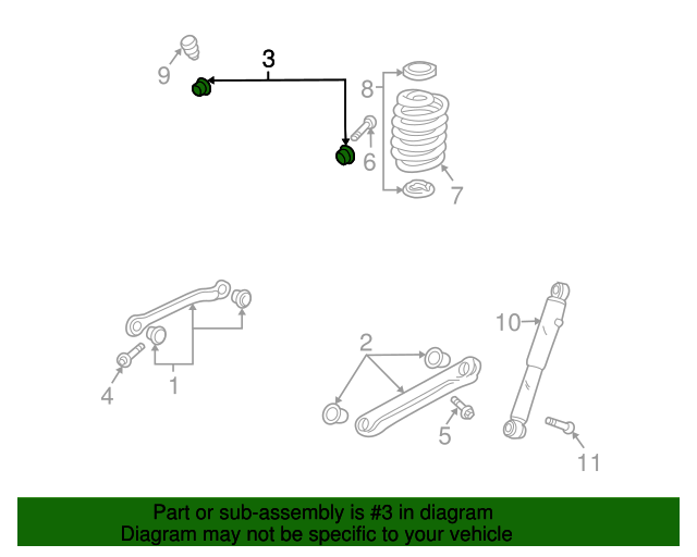 20002020 GM Rear Suspension Lateral Link 22902203 OEM GM Parts