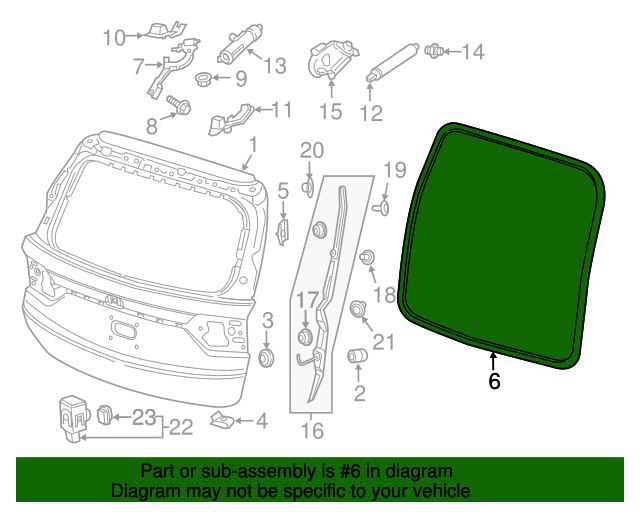 74440THRA02 Body WeatherStrip 20182024 Honda Odyssey Honda
