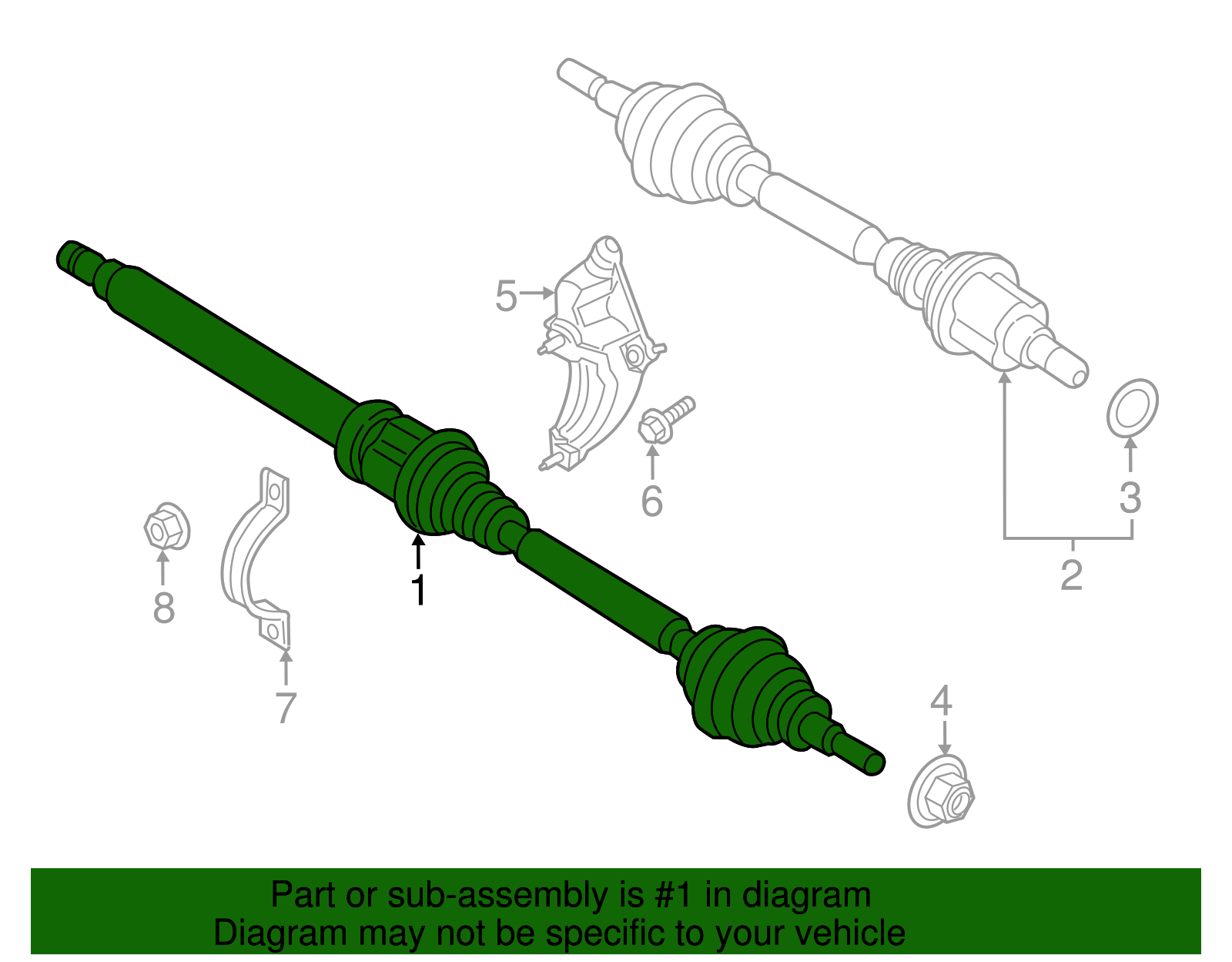 Axle Assembly - Ford (HG9Z-3B436-C)