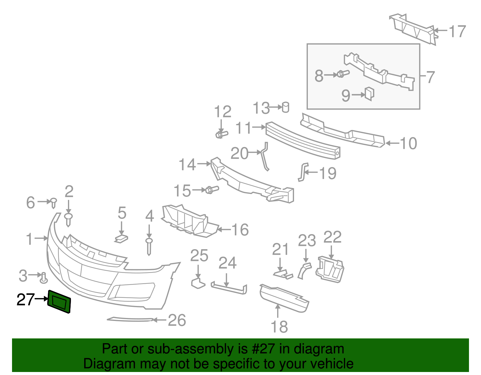 Front License Plate Bracket - GM (10364149)