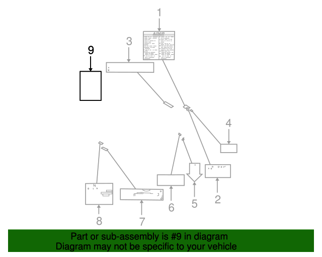 19972004 GM Maintain Fuel Level Label 52371791