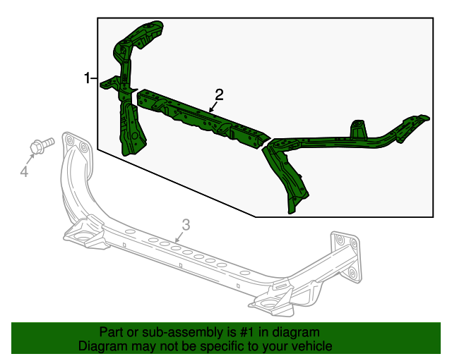 Genuine OEM Front End Upper Tie Bar Part 84850309 Fits 20202022