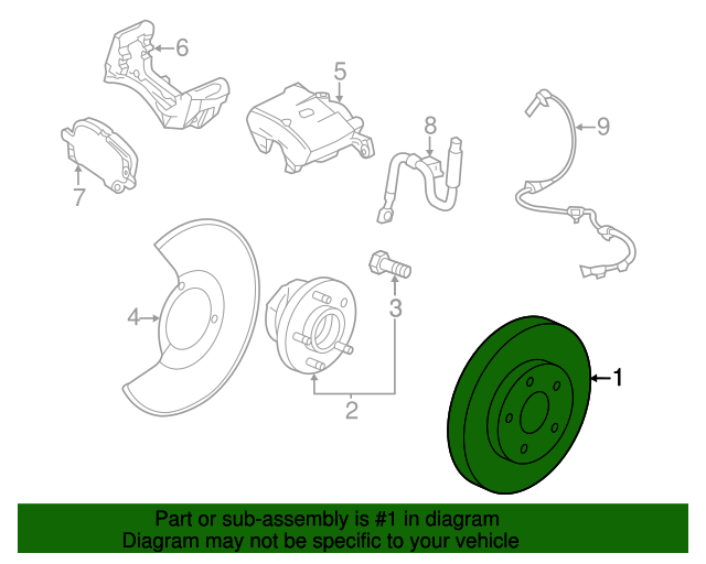 Genuine Rotor for 20102011 Saab 95 Part 13579150 Over 30 Off