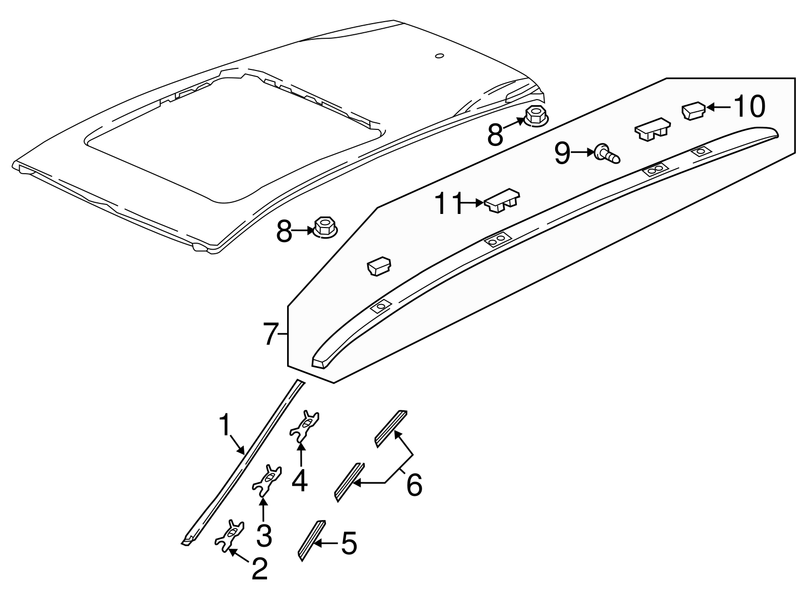 Genuine Honda Molding L Drip Side 73163TLAA11 eBay