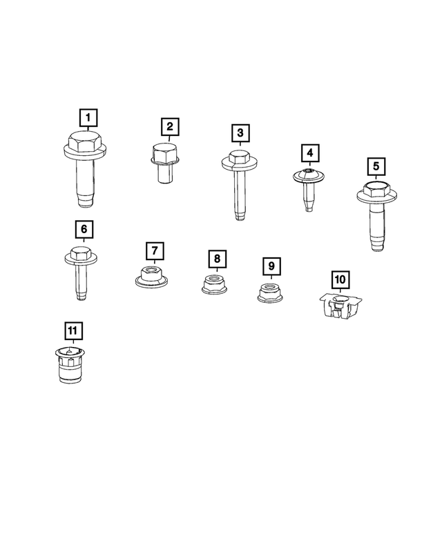 2009-2024 Mopar Hex Flange Head Bolt 6036725AA | My Mopar Parts