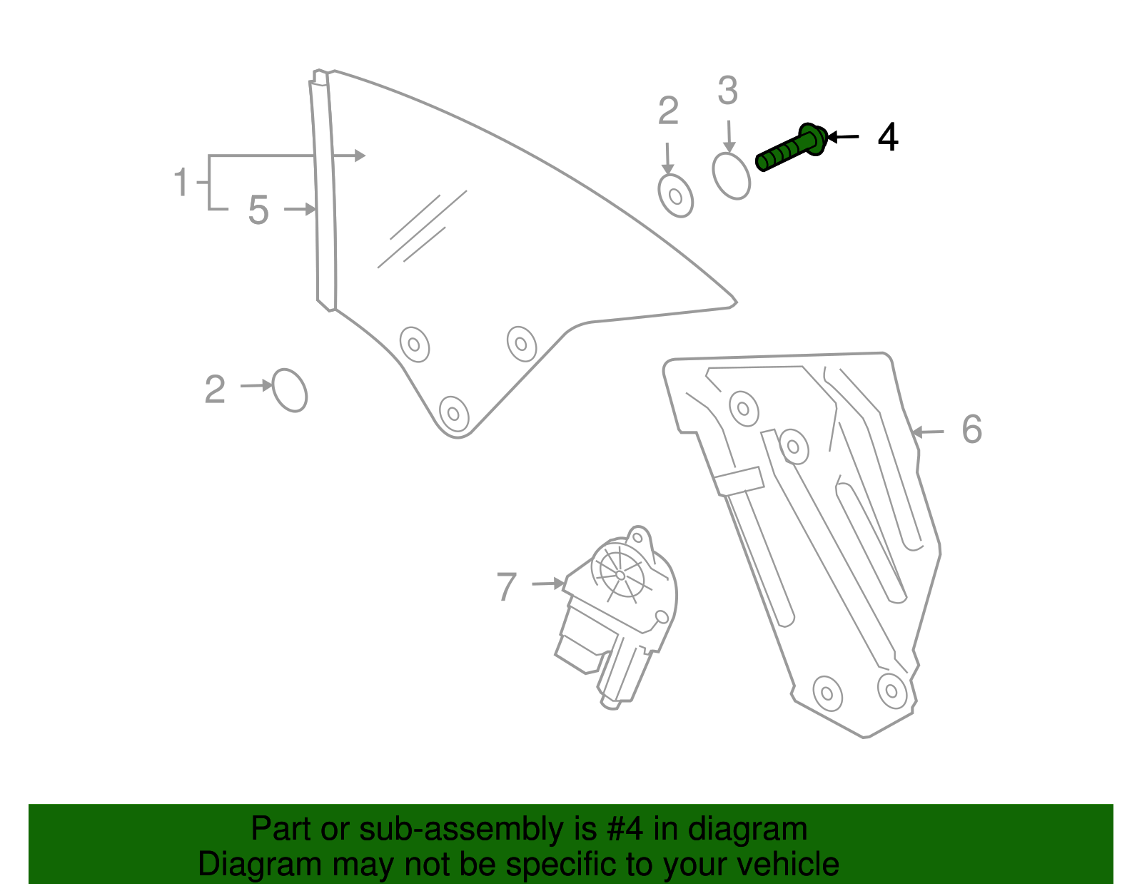 Quarter Glass Bolt - Volkswagen (N-107-115-01)