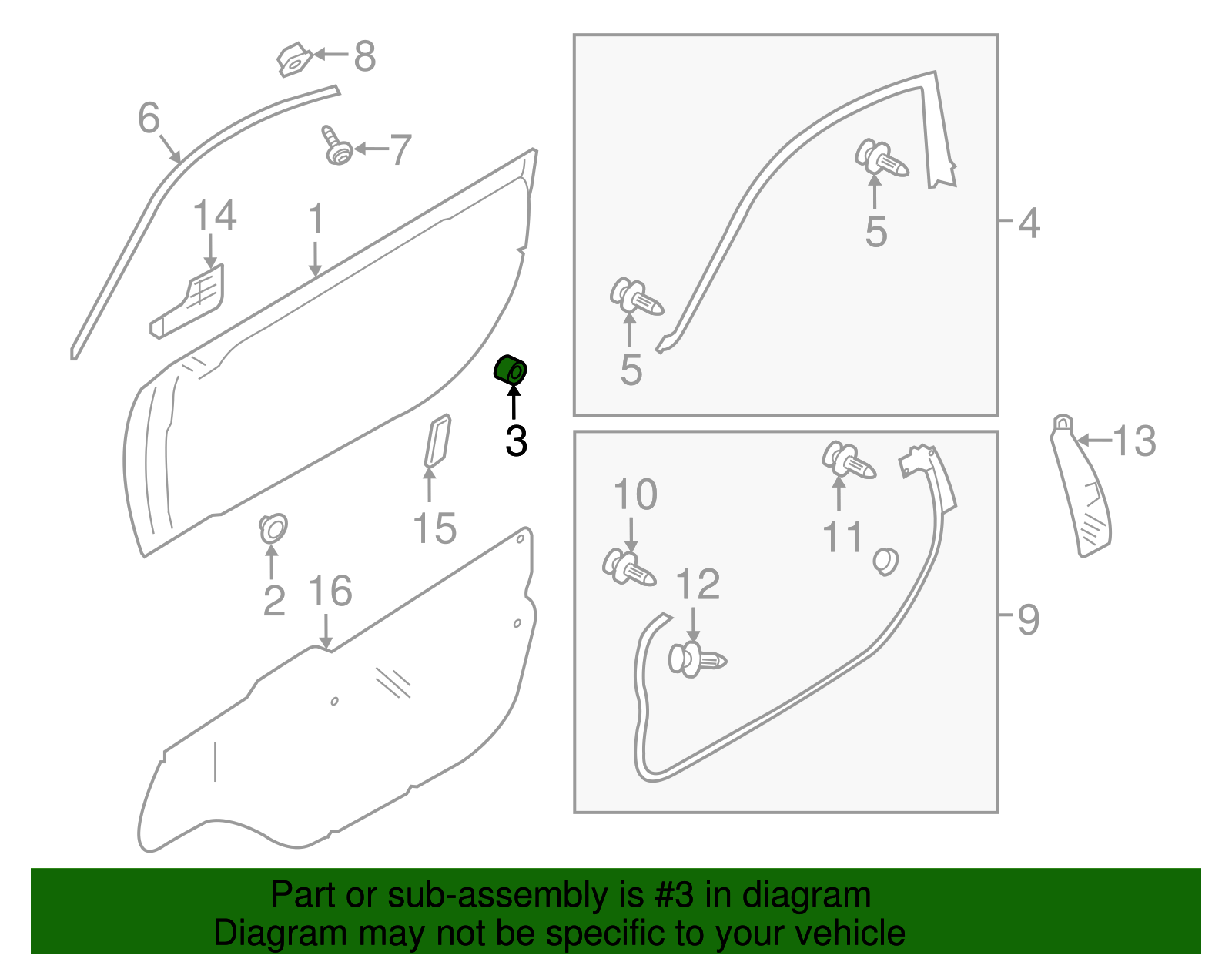 Door Shell Buffer - Scion (SU003-04136)