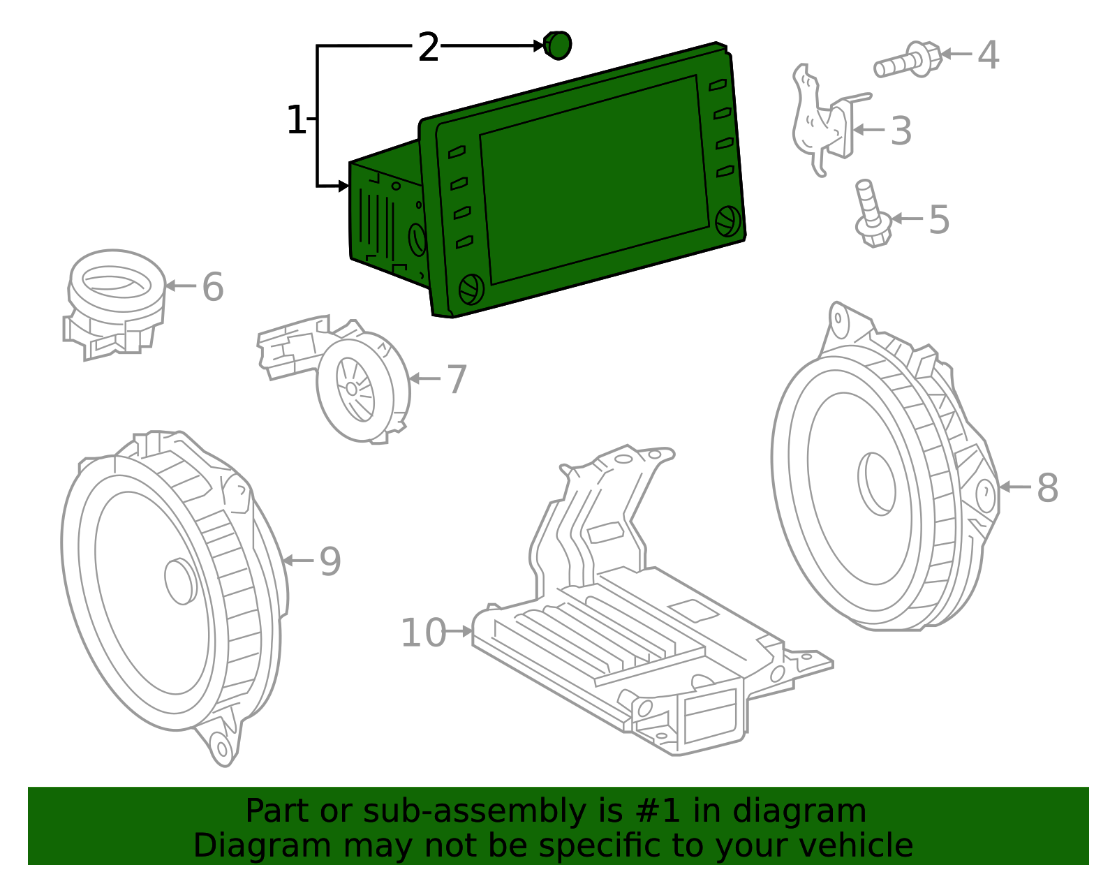 Radio Control Unit - Toyota (86140-12221)