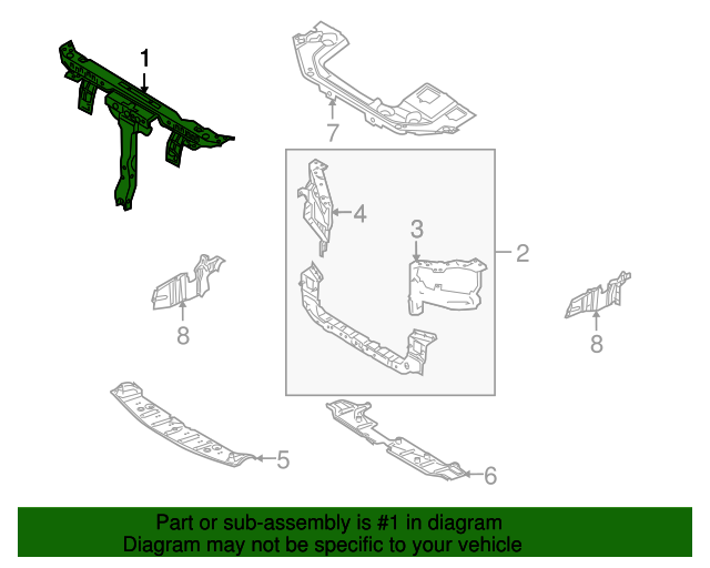84191-3F500 - Upper Tie Bar 2004-2006 Kia Amanti | Kia.Parts Store