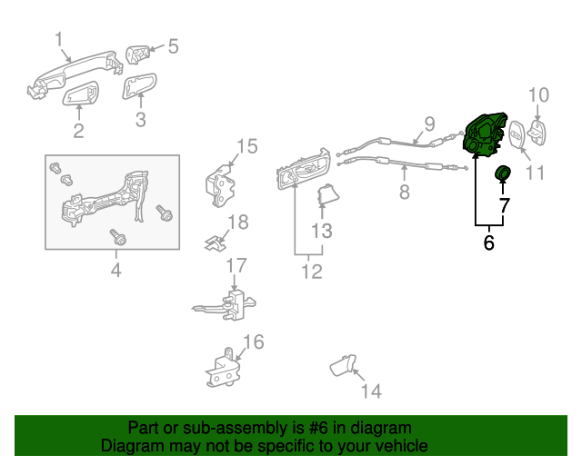 6905002200 Door Lock Actuator Motor 20102015 Lexus MyLexusParts