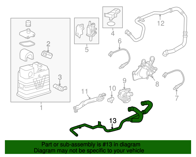 20132016 GM Secondary Air Injection Pipe 12647908 My GM Part
