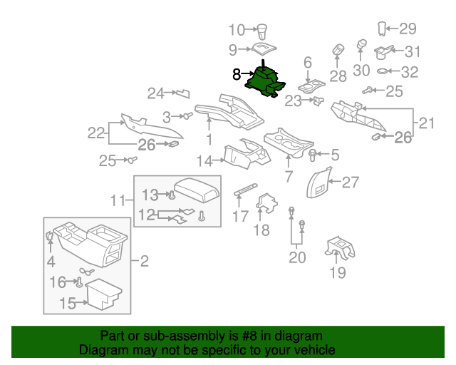20112013 Mitsubishi Outlander Gear Shift Assembly 2400A370 Auto Parts