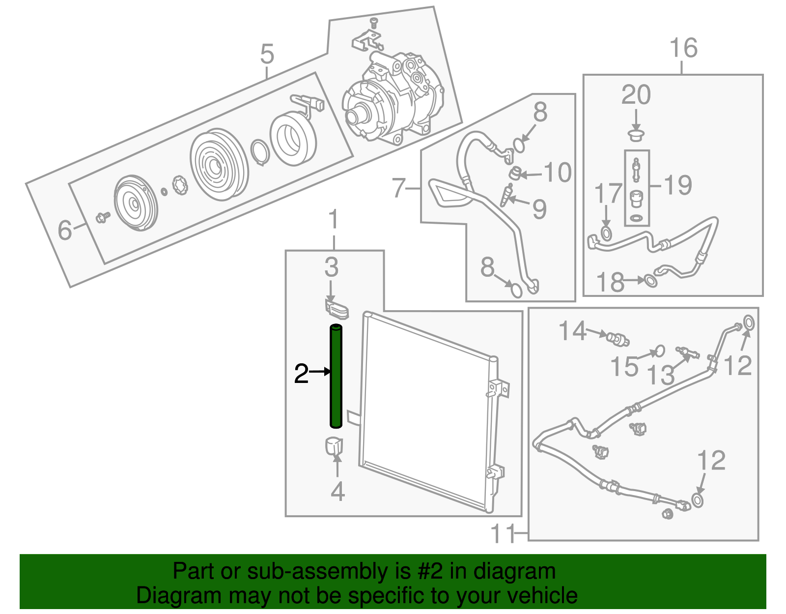 Air Conditioning Receiver Drier - GM (25964059)