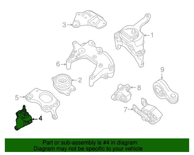 Genuine Left Engine Side Mount Bracket 11253-3TA0A