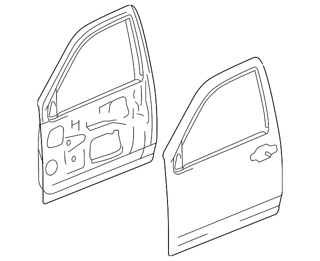 Passenger Side Front Door with Reinforcements, Channels, Brackets, Plates, and Bar - GM (89025478)