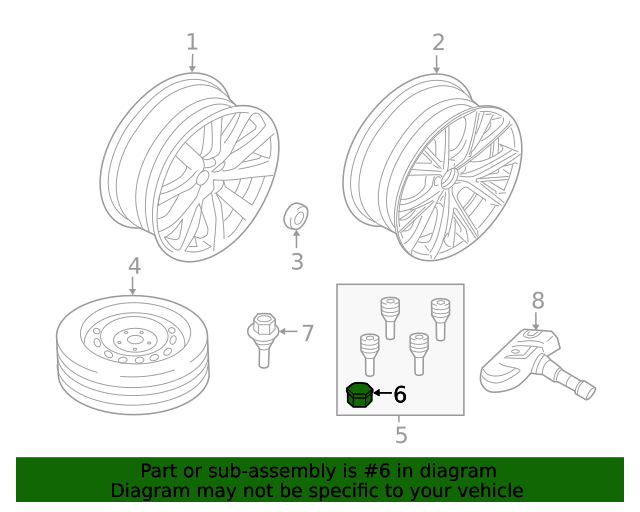 20172021 Volvo Wheel Lock Kit Cap 31660916