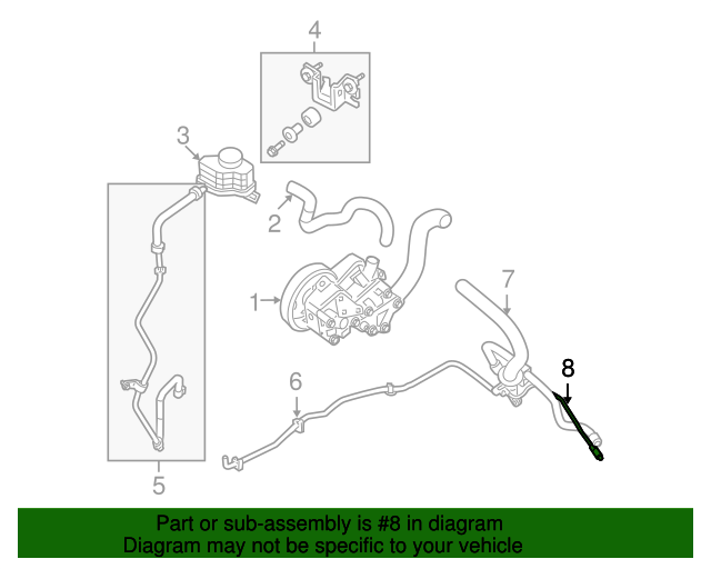 20072013 Nissan Altima Power Steering Return Hose 49725JA00A Nissan
