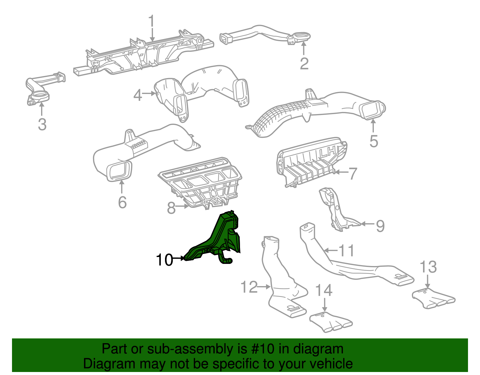 Side Duct - Toyota (87201-0E190)