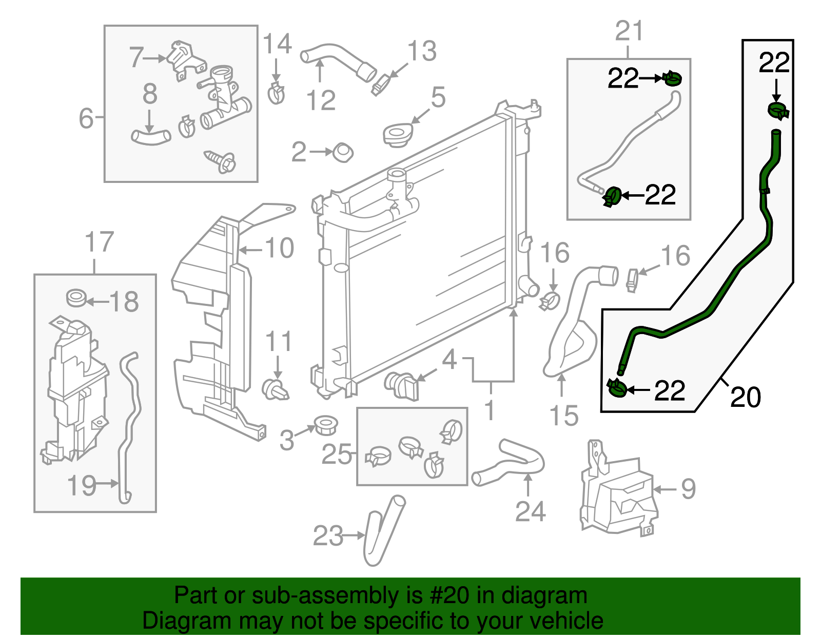 2013-2019 Nissan Oil Cooler Tube 21633-3HC3A | Parts for Nissans