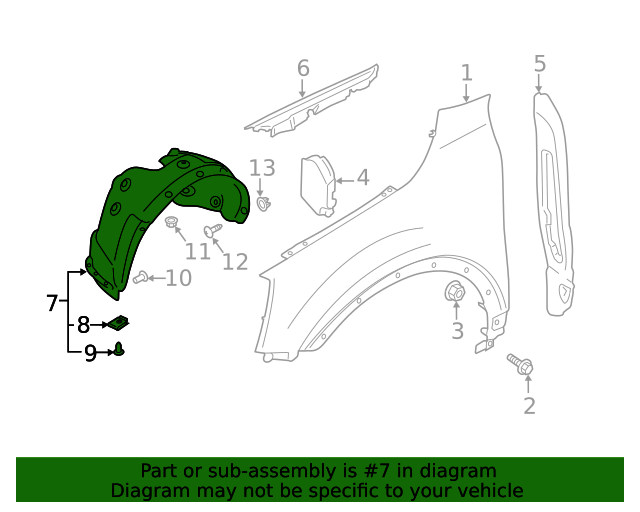 86811 S9000 Fender Liner 20202024 Kia Telluride Kia.Parts Store