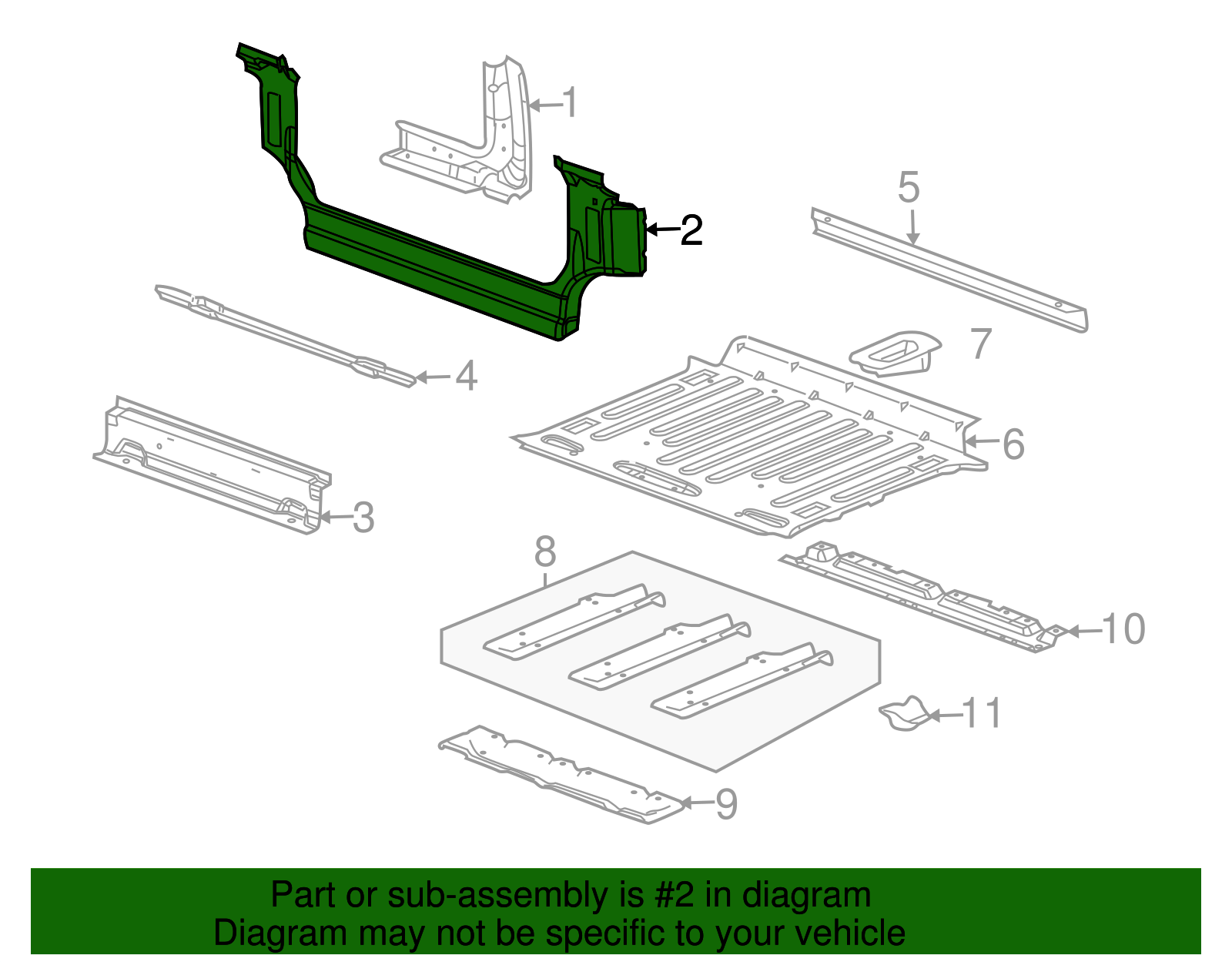 Panel-Floor K/Up - GM (10381649)
