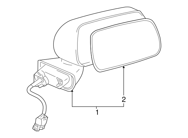 2006-2008 Mitsubishi Endeavor Mirror Assembly MR654369  