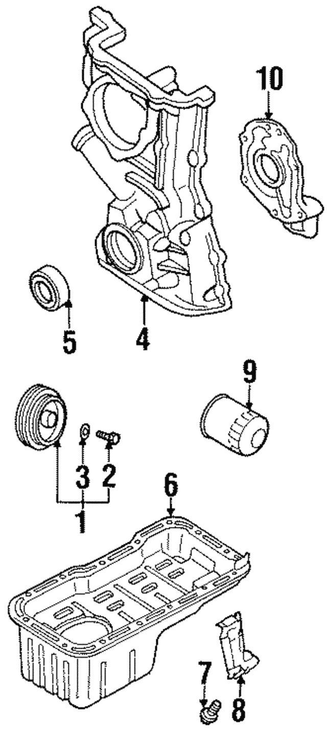 1999 Nissan Sentra Oil Pan Bolt 081106121D