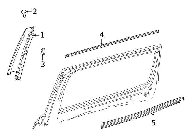 247-735-61-01 - Upper Molding 2021-2023 Mercedes-Benz | Mercedes 