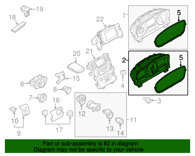 2013 Ford Edge Instrument Cluster DT4Z10849NA