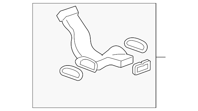 Rear Floor Air Outlet Duct - GM (96630107)