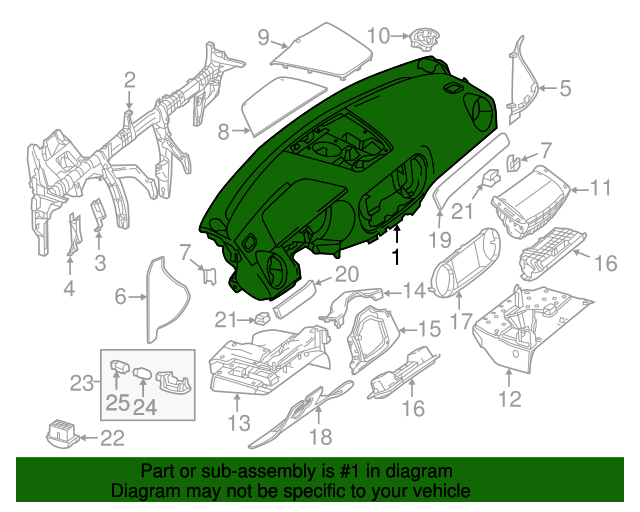 Instrument Panel - 2017-2020 Mercedes-Benz (231-680-25-02-3B92 