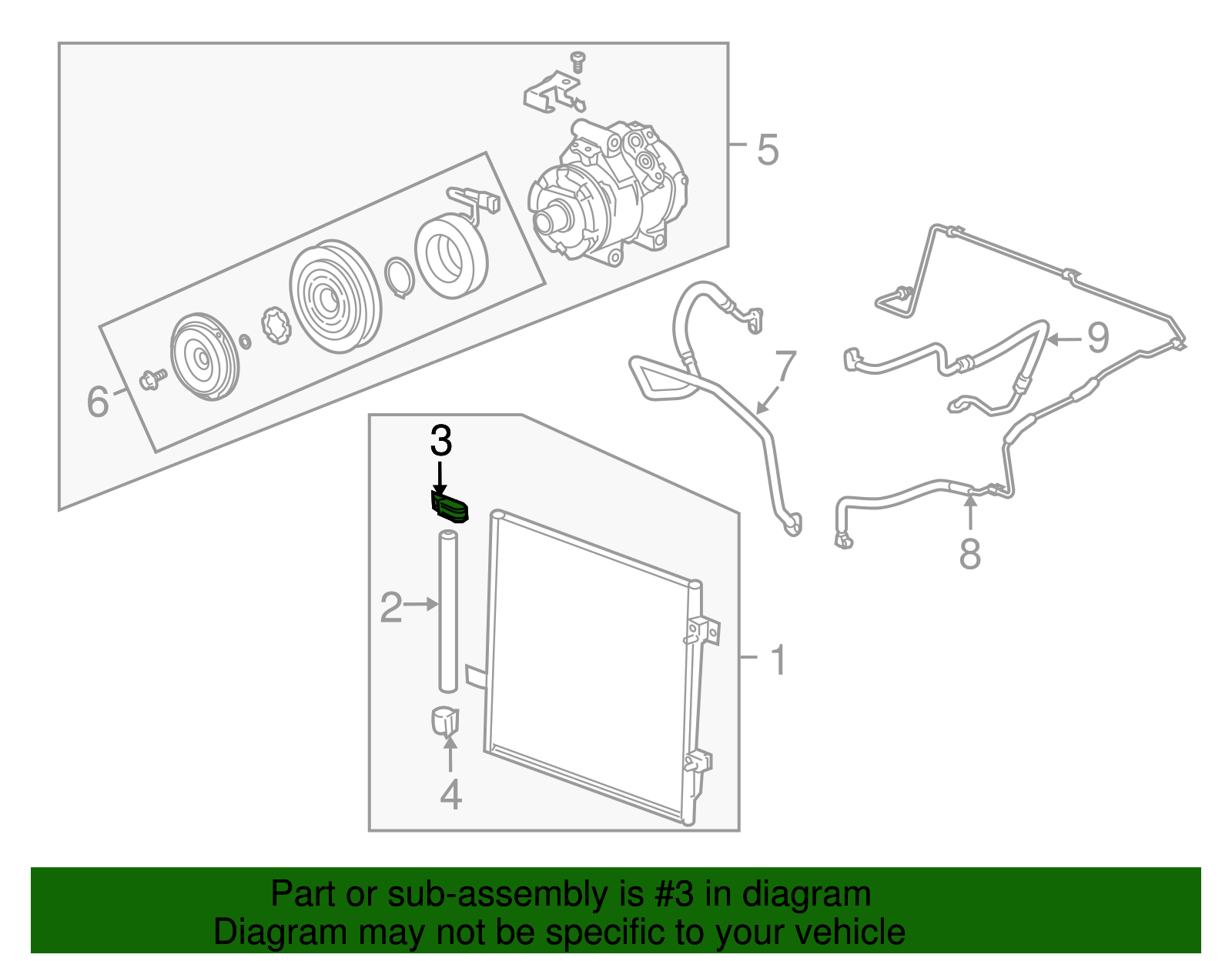 Air Conditioning Receiver and Dehydrator Bracket - GM (25964058)