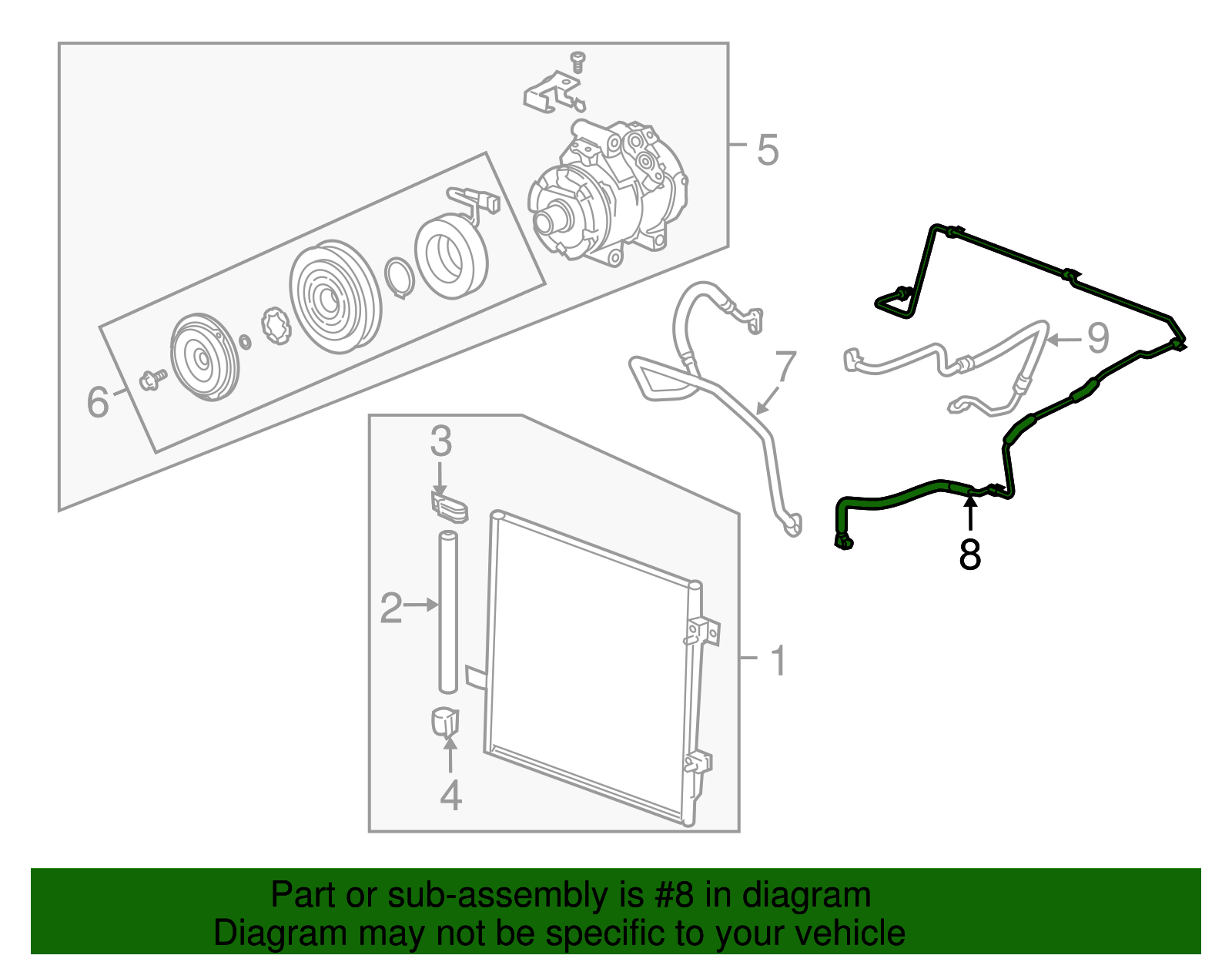 Air Conditioning Refrigerant Liquid Hose - GM (25786707)