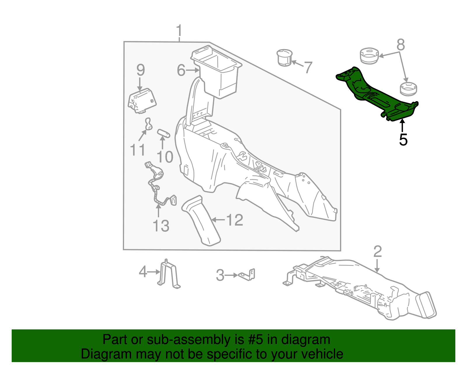Plate Assembly, F/Floor Console Cover Tr - GM (89039690)