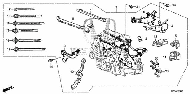 Genuine Honda 32132-RBJ-000 Engine Harness Holder B Genuine Honda 32132-RBJ-000 Engine Harness Holder B