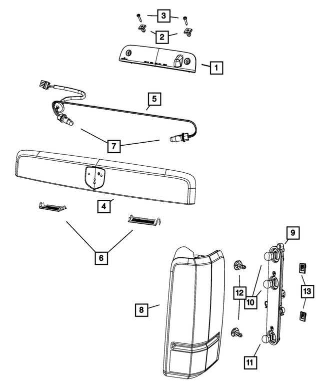20082012 Jeep Liberty Tail Lamp Socket 68033798AA Mopar Estores