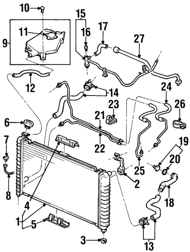 19941998 GM Cooler Line Retainer Clip 11570856