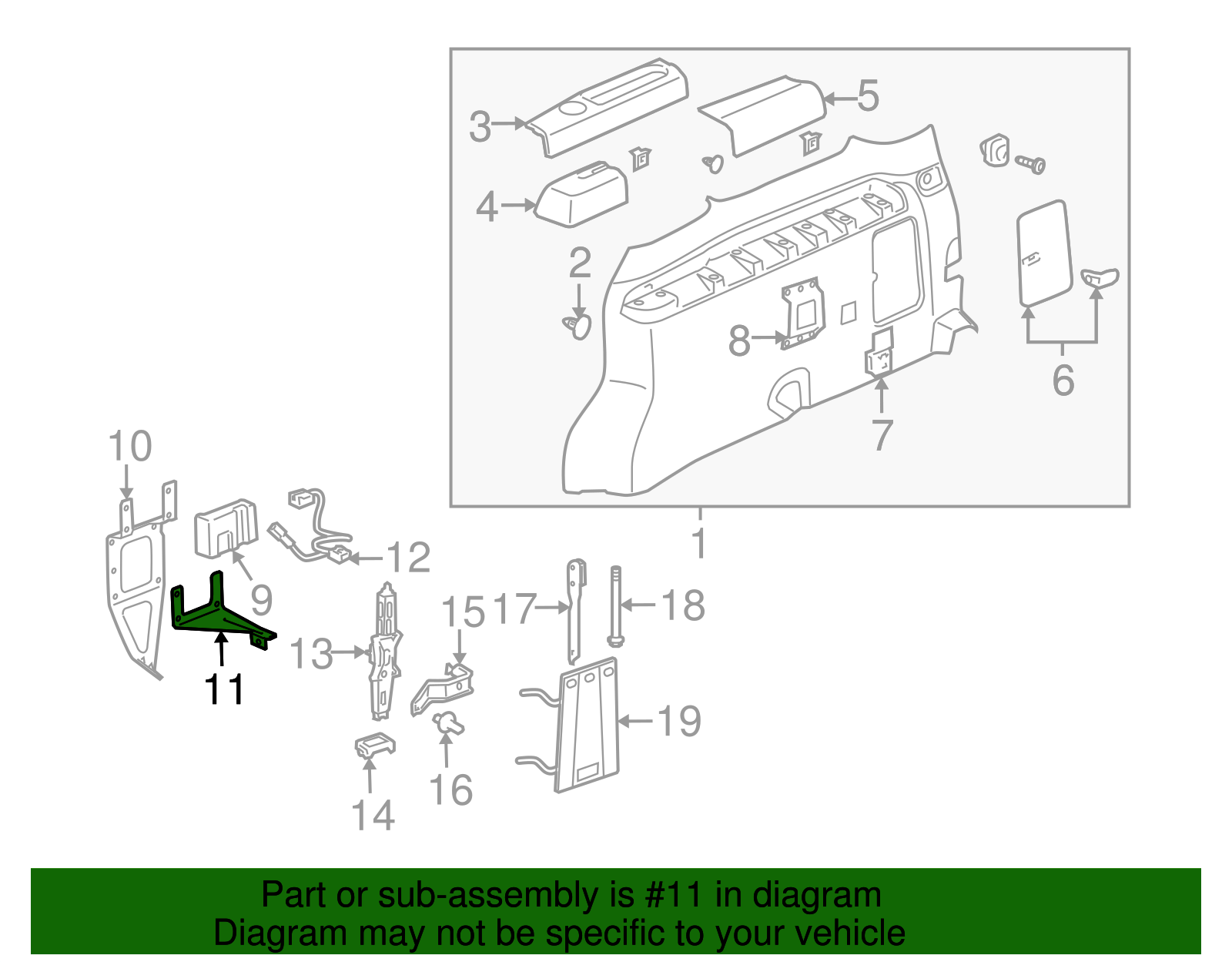 Mount Bracket Reinforcement - GM (10361109)