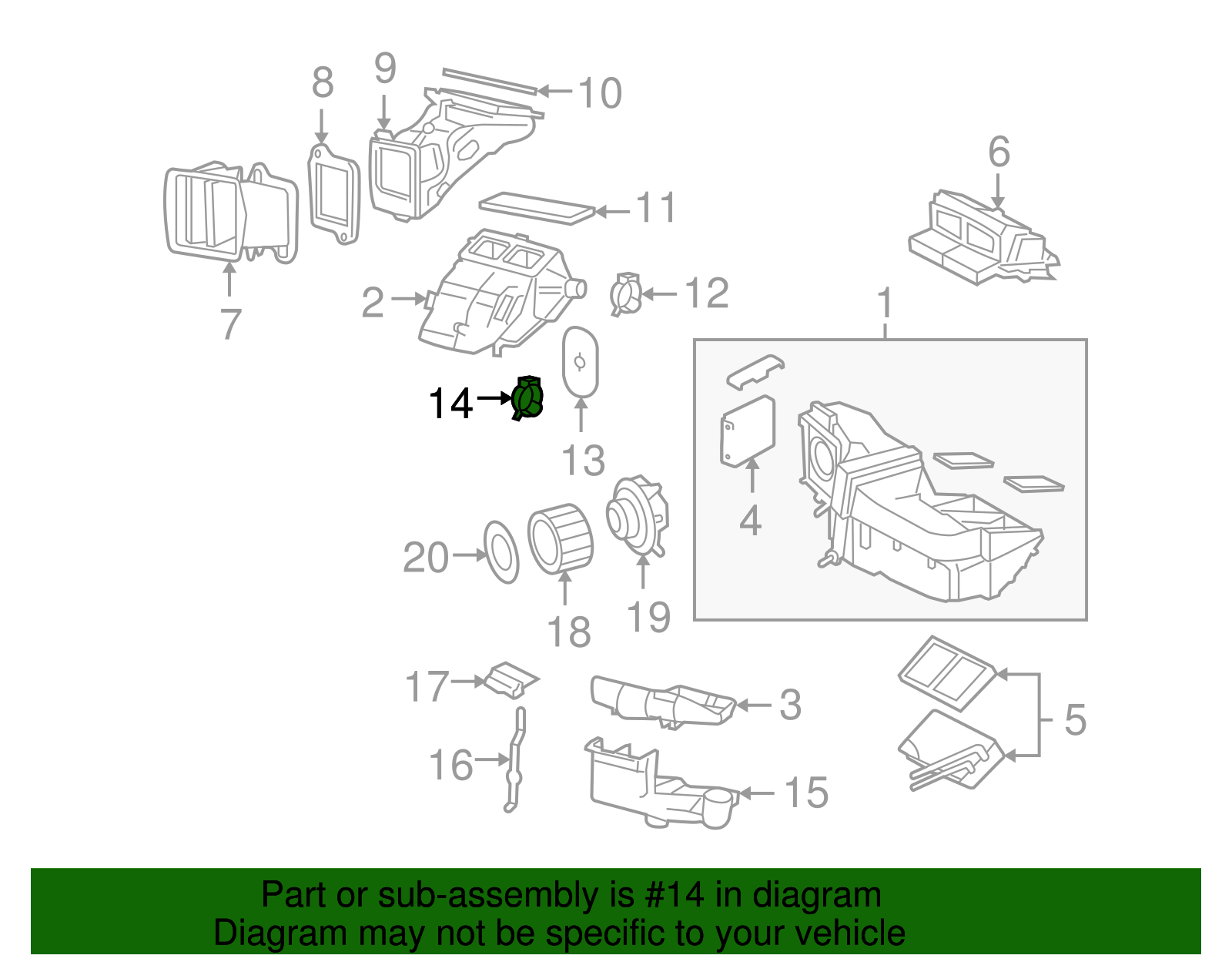 Motorcraft™ HVAC Air Inlet Door Actuator - Ford (YH-1863)