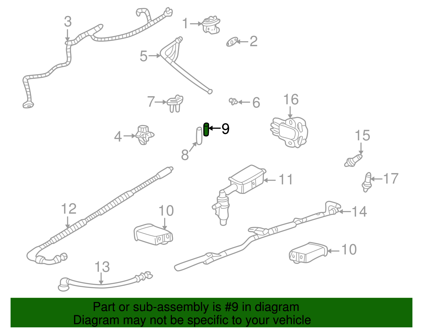 Evaporative Emissions System Lines - Ford (YF1Z-9P761-LA)