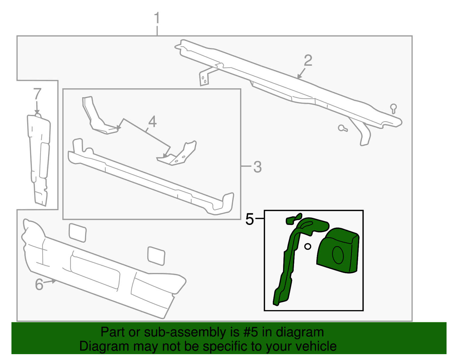 Passenger Side Upper Radiator Support with Reinforcement and Bracket - GM (25846665)