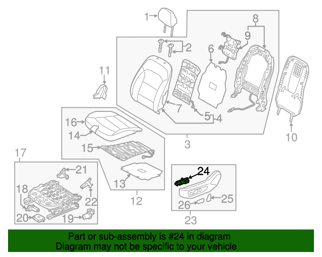 20172022 Hyundai Seat Switch 88540F2100 OEM Parts Online