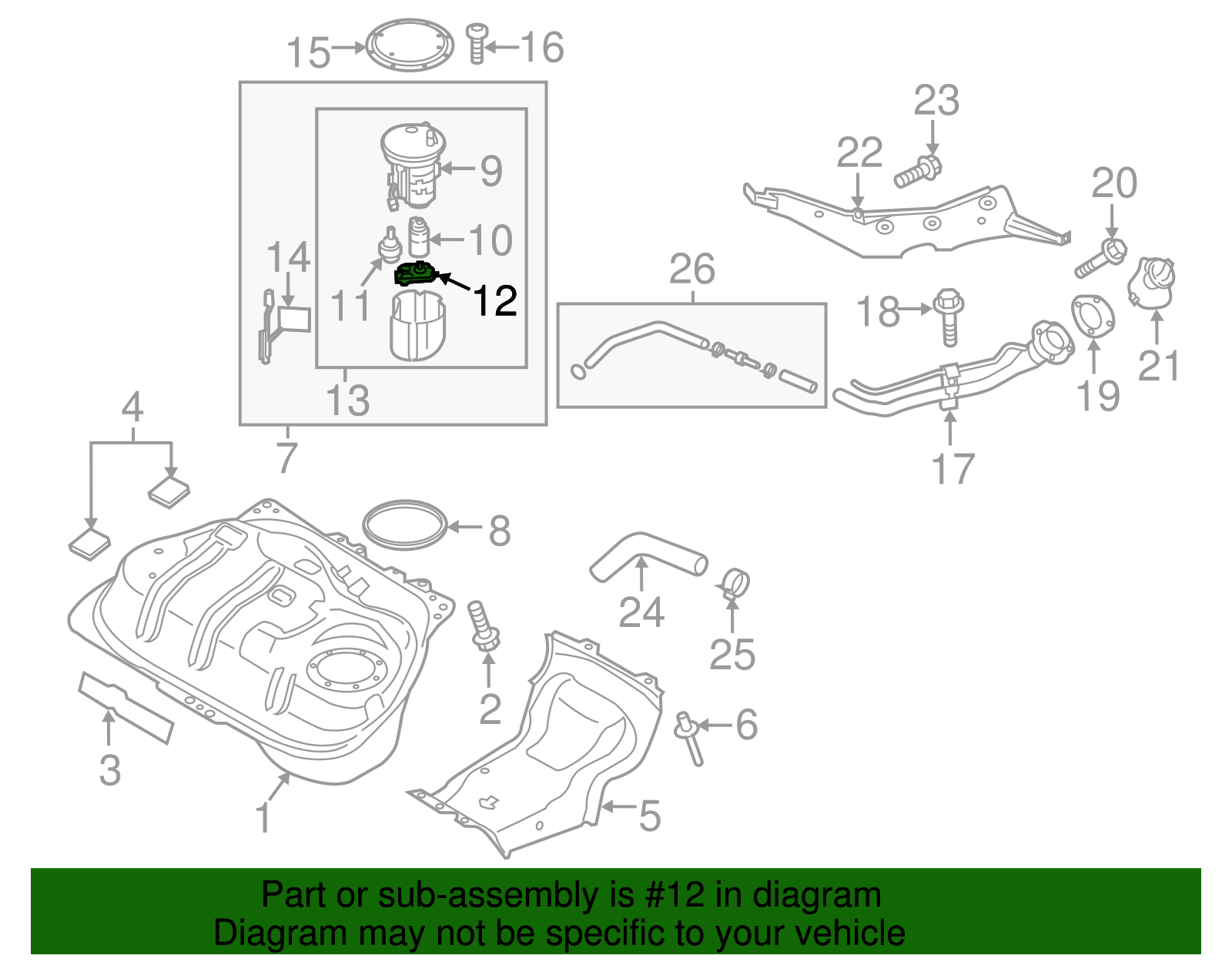 2012-2024 Mazda Fuel Filter PE01-13-ZE1 | OEM Parts Online