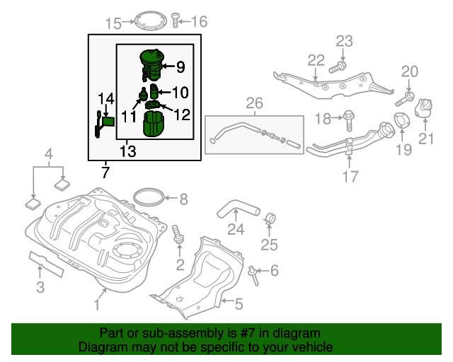 20162023 Mazda MX5 Miata Fuel Pump Assembly P59W1335XA