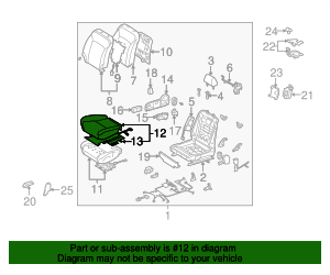 71071-53370-A0 - Seat Cushion Cover 2006-2007 Lexus | AutoNationParts.com
