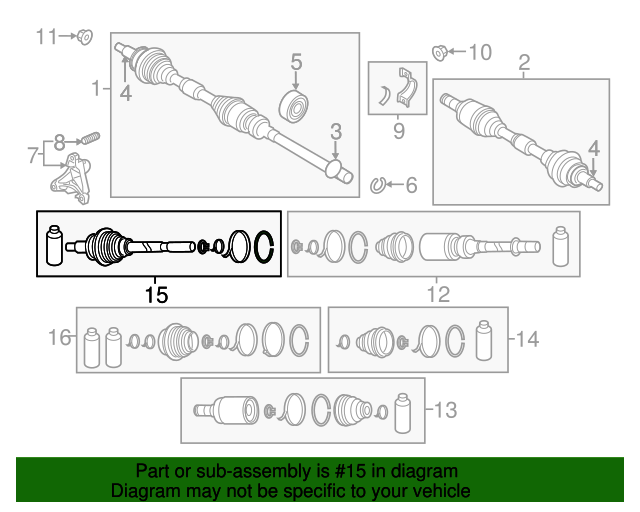 FTB122510 Outer Cv Joint 20132016 Mazda CX5 Werner Mazda Parts